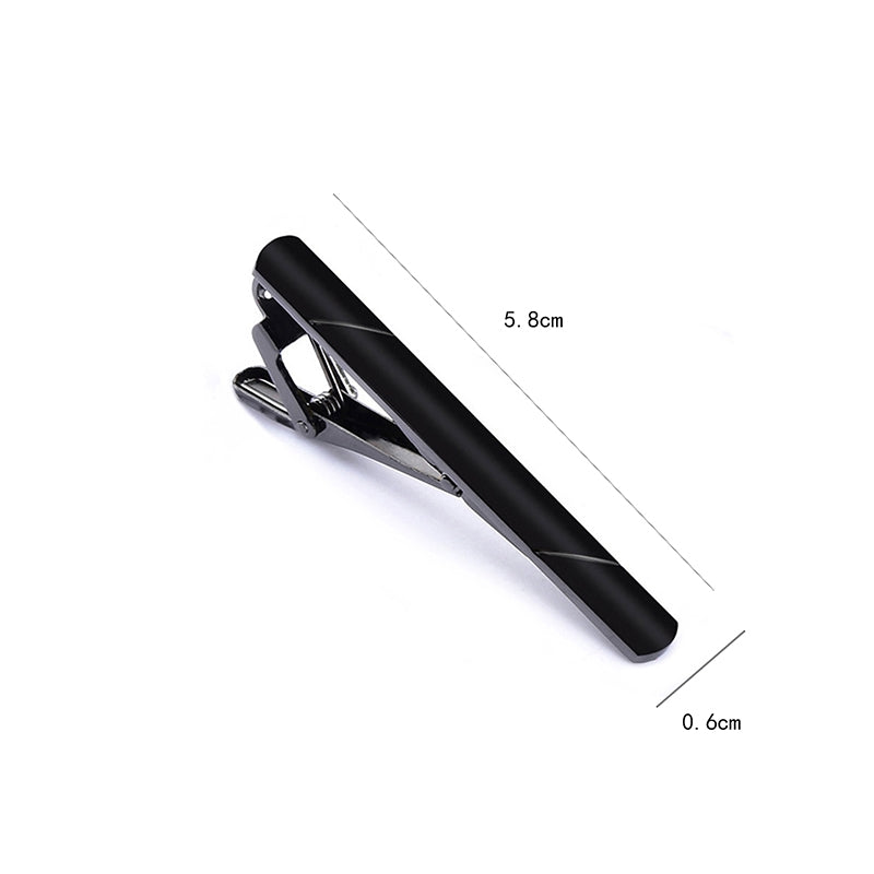 Simple Style Solid Color Alloy Women's Lavalier and Men's Tie Clip Set