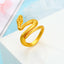 Vintage Silver and Gold Cobra Snake Ring for Men