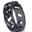 Fashion Geometric Titanium Steel Chain Link Hollow Striped Gold Ring