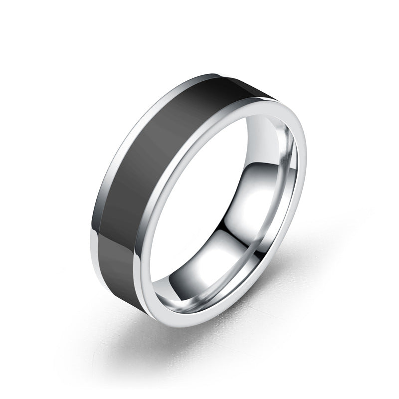 Unisex Rhinestone Stainless Steel Fashion Rings