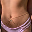 Basic Solid Color Crescent Layered Tassel Waist Chain