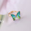Fashion Gradient Butterfly Adjustable Copper Ring for Women