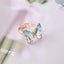 Fashion Gradient Butterfly Adjustable Copper Ring for Women