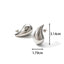 Elegant Water Droplet Stainless Steel Earrings - Unique Design Studs