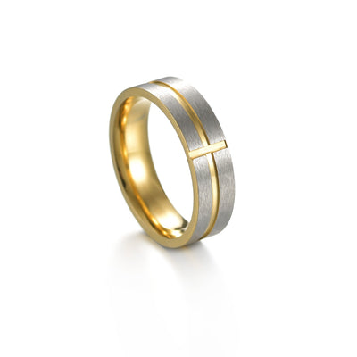 Fashion Cross Stainless Steel Men's Ring