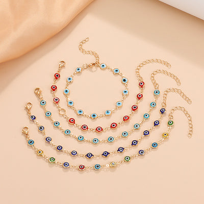 Fashion Evil Eye Enamel Alloy Women's Bracelet