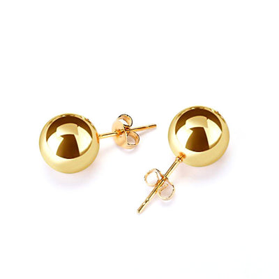 Fashion Titanium Steel Round Stud Earrings for Men and Women