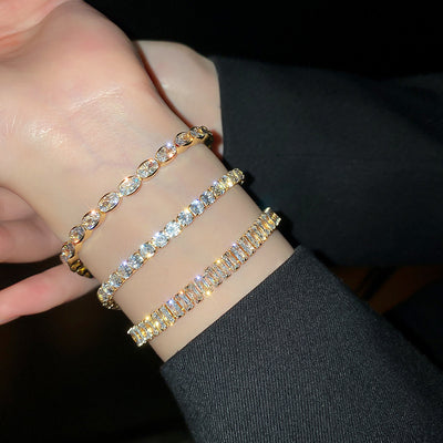 Fashion Geometric Zircon Alloy Bracelet for Women