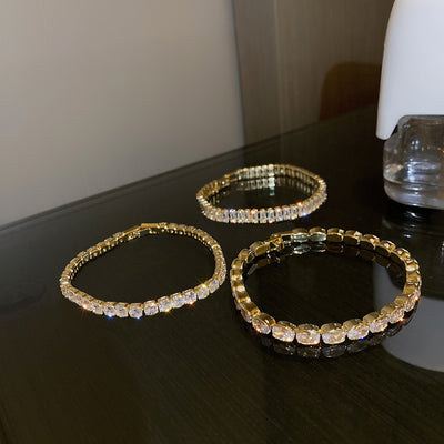 Fashion Geometric Zircon Alloy Bracelet for Women