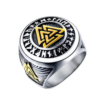 Retro Celtic Triangle Titanium Steel Ring